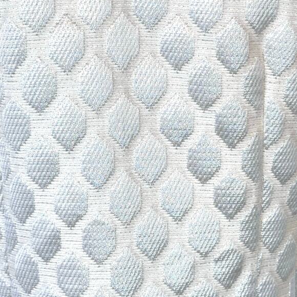 CREMIEUX Women's Ivory Jacquard Metallic Gold Shimmer Cocktail Mini Dress Sz 12 - Picture 3 of 12